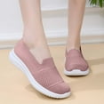 thumbnail image 1 of gzxflxpge Orthopedic shoes for women Soft Breathable Mesh Walking Shoes New Lightweight Flexible Casual Comfortable Flats Pink 8.5（CN-41）, 1 of 6