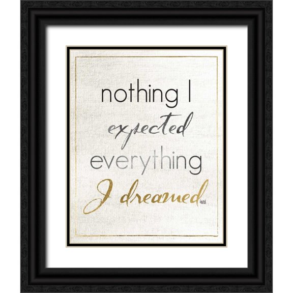 h.artworks 26x32 Black Ornate Wood Framed with Double Matting Museum Art Print Titled - Be Brave and Dream II
