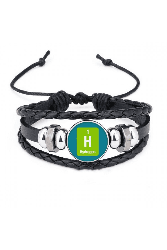h hydrogen checal element science bracelet braided leather woven wristband