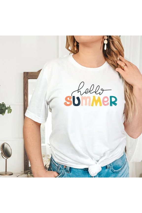 h1ello Summer S1Hirt, h1ello Summer T-S1Hirt, Summer S1Hirt UniS1ex, Beach T S1Hirt for Her, Summer Gift for WoM1en, SunS1Hine Gift S1Hirt