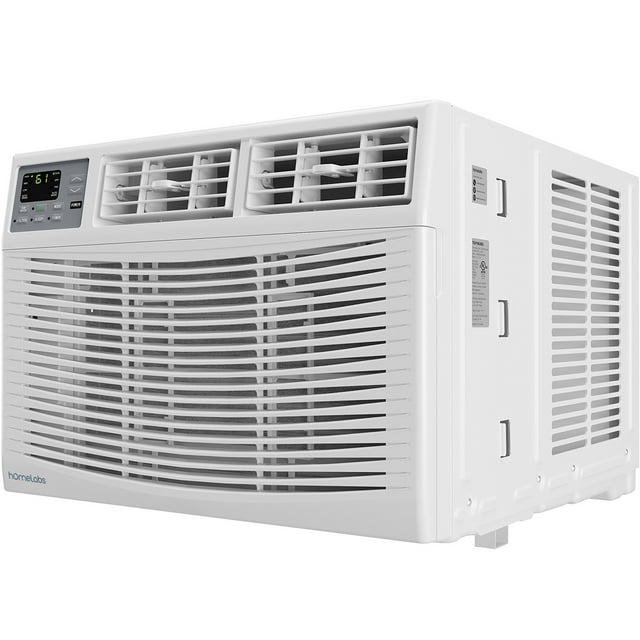 hOmeLabs 12,000 BTU Window Air Conditioner - Energy efficient AC Unit with Digital Thermostat and Easy-to-Use Remote Control - Ideal for Rooms up to 550 Square Feet