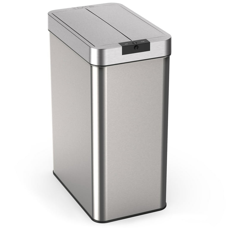 hOmeLabs 13 Gallon Automatic Trash Can for Kitchen - Stainless