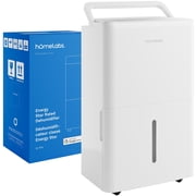 hOmeLabs 32 Pint Wi-Fi Dehumidifier for up to 4,500 Sq Ft Rooms MAX 80 Pint at 95 F, 90% RH   High-Efficiency Moisture Removal with Auto Shut-Off and Quiet, Portable Operation