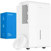 hOmeLabs 50 pt 4500 sq ft Dehumidifier in White - Energy Efficient, Wireless Technology, Built-in Pump