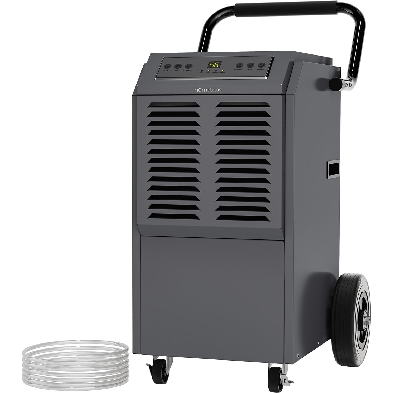hOmeLabs 160 Pint Commercial Dehumidifier with Pump, Drain Hose, Filter