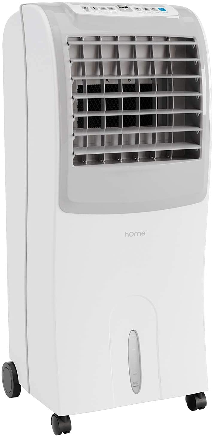hOmeLabs Evaporative Cooler - Cooling Fan with 3 Wind Modes, 3 Speeds, Timer, Humidifier and Auto Shut Off Function - with 10 Liter Ice Water Tank Capacity - Cools Room up to 200 Square Feet