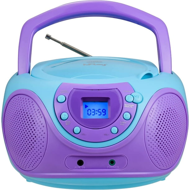 hPlay P16 Portable CD Player Boombox AM FM Digital Tuning Radio, Aux