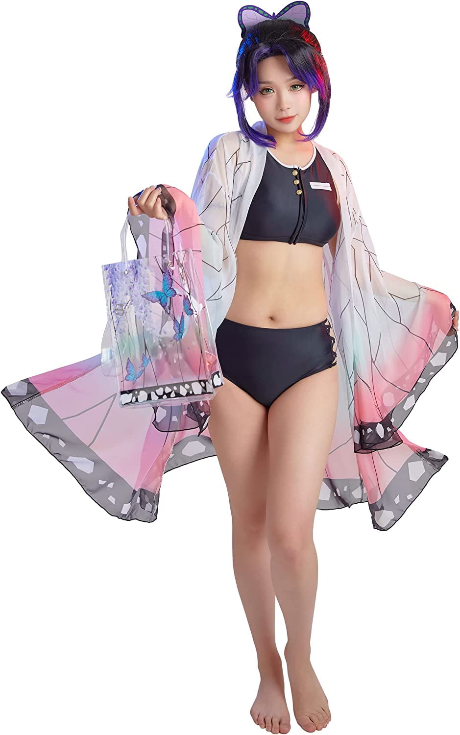 Anime Bikini Swimsuit Suspender Teen Swimwear Fashionable Vintage Arena Two  Piece Bathing Suit