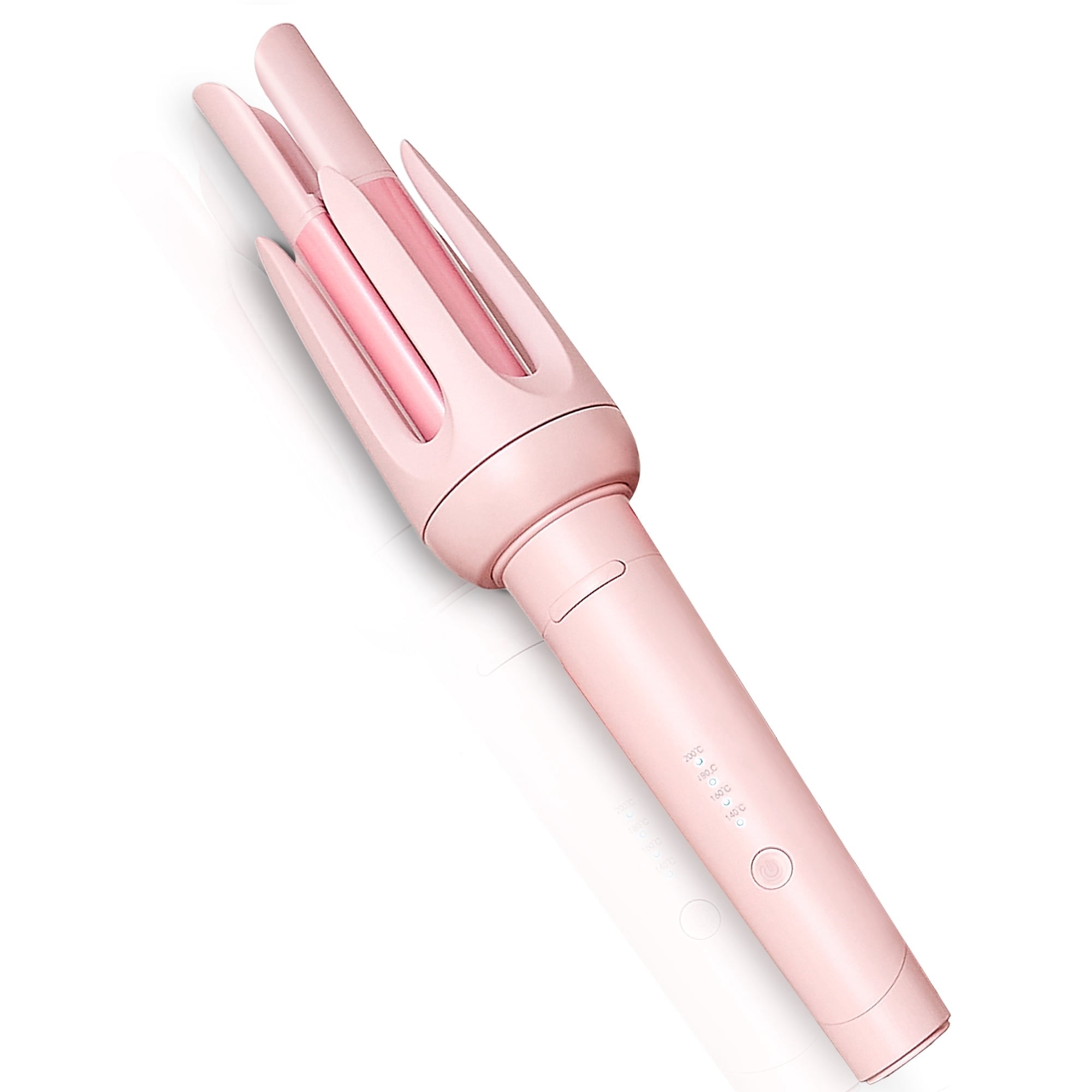 BILITOK Auto Hair Curler, Automatic Curling Iron with 4 Temperature & 3 Timer, Automatic Shut-Off, Anti-Scald, Anti-Tangle Rotating Curling Wand for Hair Styling Pink