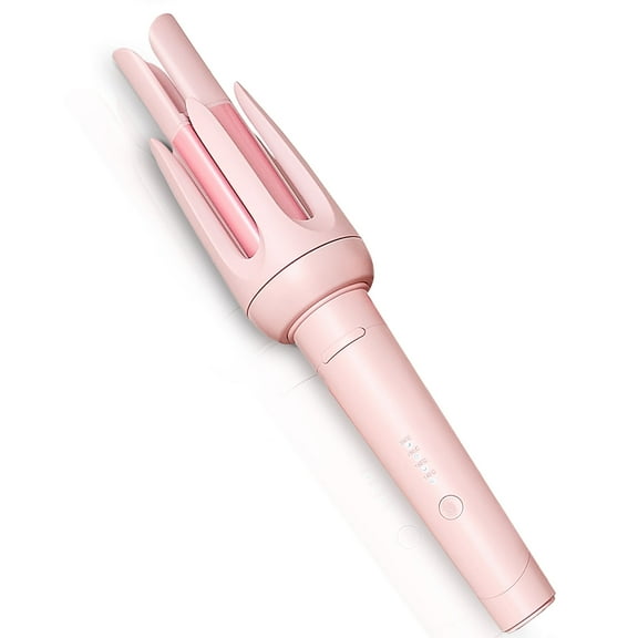 BILITOK Auto Hair Curler, Automatic Curling Iron with 4 Temperature & 3 Timer, Automatic Shut-Off, Anti-Scald, Anti-Tangle Rotating Curling Wand for Hair Styling Pink