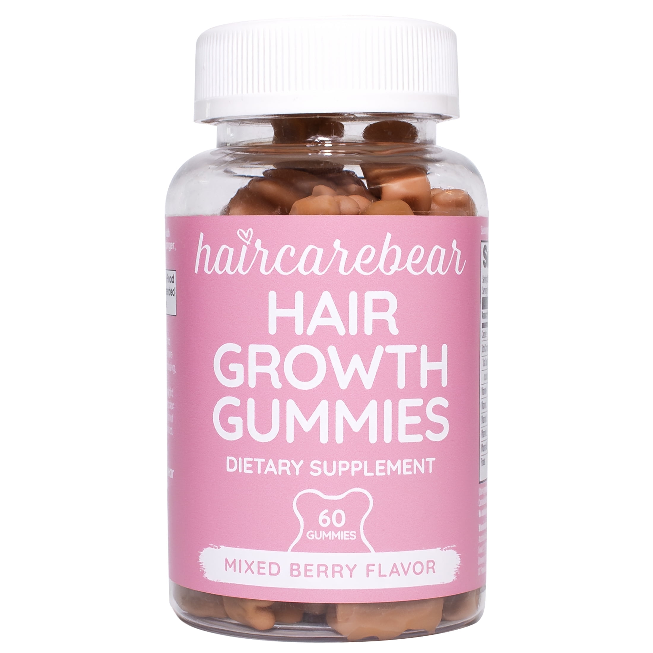haircarebear Hair Growth Support Gummies with Biotin and Zinc 60s