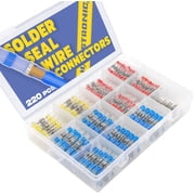 haisstronica 220PCS Solder Seal Wire Connectors, Electrical Wire Connectors Kit, Waterproof Wire Splice Connector