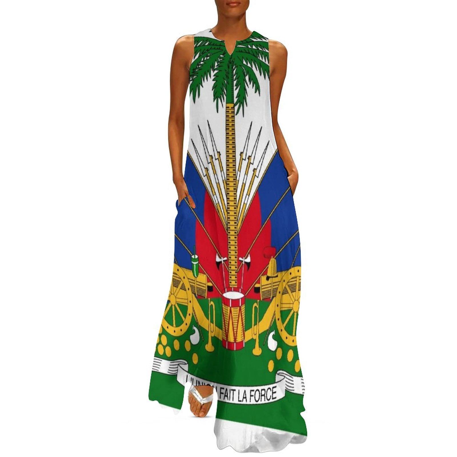Haiti Afro Christmas Personalized Long Sleeve Bodycon Dress Festive Vibes LT7 main image 0