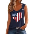 thumbnail image 1 of haizhen 4th of July Tank Tops for Women Casual V Neck Heart America Flag Patriotic Shirts for Women 250th Anniversary USA Shirt Sleeveless Summer Outfits Womens Graphic Tees Navy, S, 1 of 4