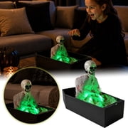 halloween animatronics spirit halloween Voice Activated Spooky Skeleton in Coffin with Scary Sound and Lights