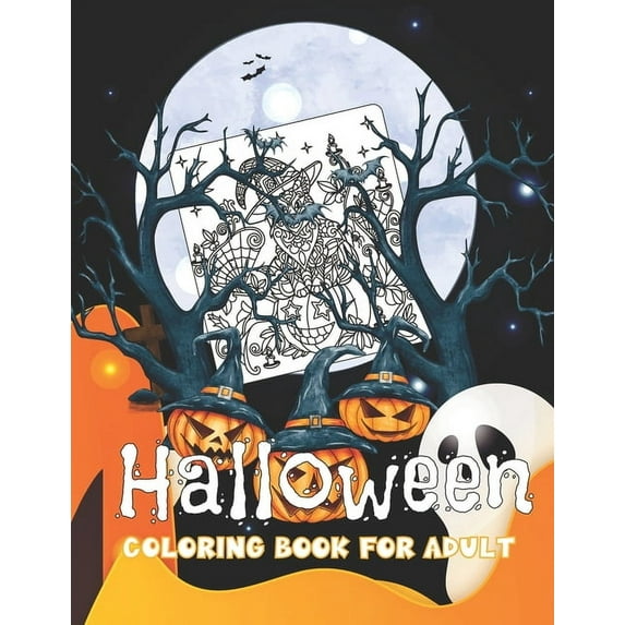 halloween coloring book for adult: Halloween Coloring Book for Stress Relieve and Relaxation, Halloween Fantasy Creature, (Paperback)