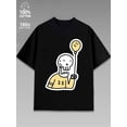 thumbnail image 1 of halloween cotton tshirts comfort colors tshirt mens black Breathable Stretch Fabric, Round Neck Short Sleeve Tee for Sum, 1 of 6