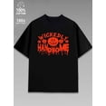thumbnail image 1 of halloween cotton tshirts graphic t shirts men's black Breathable, Quick-Dry , Crew Neck, Short Sleeve - Perfect for Summ, 1 of 6