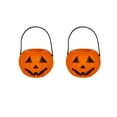thumbnail image 1 of Halloween Basket, Plastic Pumpkin Bucket – 2Pc/3Pc/4Pc 10Cm Small Pvc Halloween Bucket for Kids, Reusable Pumpkin Candy Holder for Indoor Outdoor Halloween Party Decor, 1 of 7