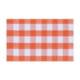 thumbnail image 1 of halloween decor Autumn outdoor carpet, orange checkered outdoor carpet, hand-woven checkered carpet, layered door mat, front door/front porch/farmhouse/entrance passage/courtyard, 1 of 8