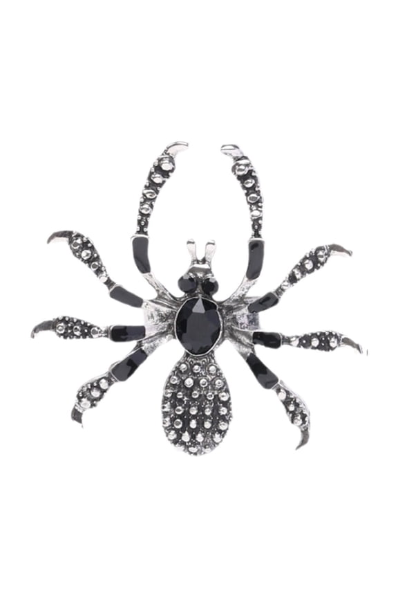 halloween decor European and dark Halloween personalized spider ring, cold style fashionable open index finger ring