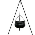 thumbnail image 1 of halloween decor Halloween decoration Outdoor large pot Halloween decoration Tripod and timer Light - Plastic large pot Witch Halloween decoration, 1 of 4