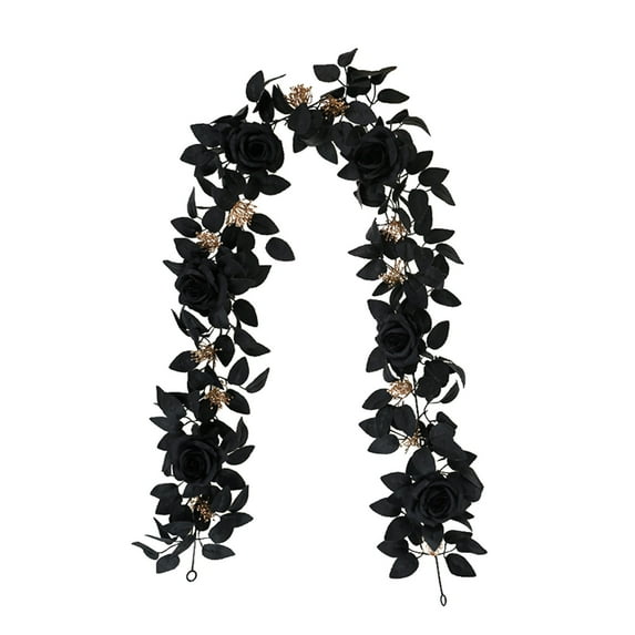 halloween decor Halloween rose leaf simulation vine artificial rose leaf decoration arrangement Thanksgiving Pumpkin vine.