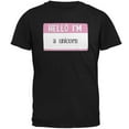 thumbnail image 1 of Halloween Hello I'm a Unicorn Mens T Shirt Black SM, 1 of 1