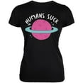 thumbnail image 1 of halloween humans suck white text juniors soft t shirt, 1 of 2