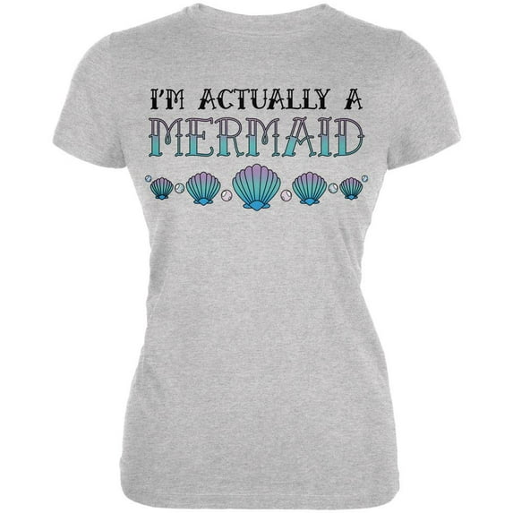 halloween i'm actually a mermaid juniors soft t shirt