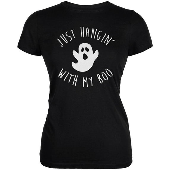 halloween just hangin with my boo ghost juniors soft t shirt