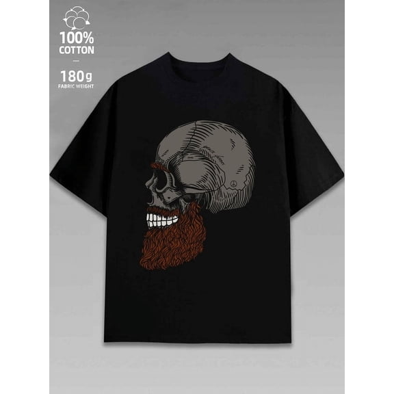 halloween print funny t shirts mens black Comfy T-shirt, Graphic Tee， Summer Clothes, Outfits Everyday Styling