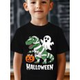 thumbnail image 1 of halloween t shirt dinosaur and party shirt light top for halloween halloween parade boys kids clothing halloween casual childrens apparel, 1 of 8
