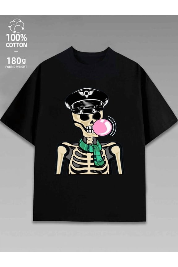 halloween t shirts print for men black Hip-Hop Streetwear Casual Outdoor Travel Fitness Tee Home Wear Hip-Hop Streetwear