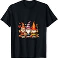 thumbnail image 1 of halloween thanksgiving christmas happy hallothanksmas gnomes T-Shirt, 1 of 3