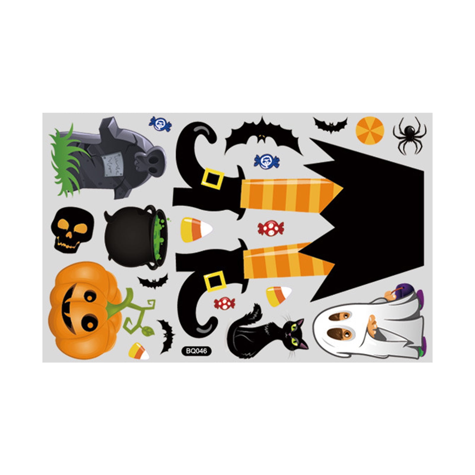 halloween window stickers window clings halloween cartoon creative