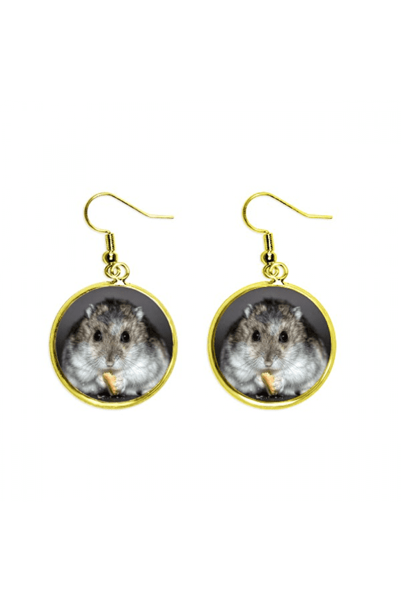 hamster animal rat pet cute eat earring dangle en drop earring jewelry woman