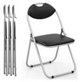 han chong 4 Pack Folding Chairs, Foldable Dining Chairs with Padded