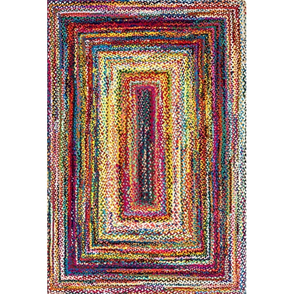 nuLOOM Tammara Bohemian Hand Braided Area Rug, 7' 6" x 9' 6", Multi