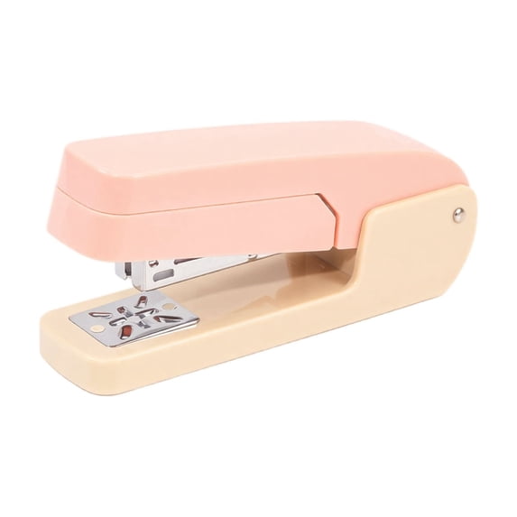hand held stapler staplers for desk Swing-Arm Swivel 360 Degree Rotate 25 Sheets Capacity Heavy Duty Office Home School Booklet Binding,Pink
