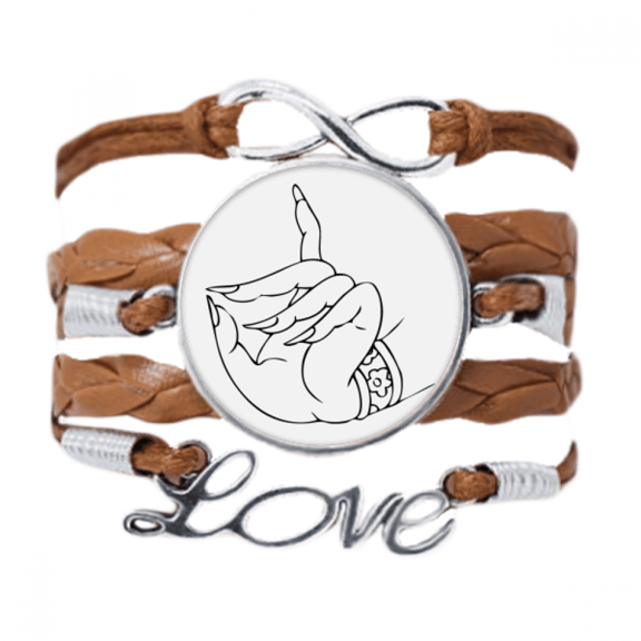hand line drawing pattern bracelet love chain ornament wristband