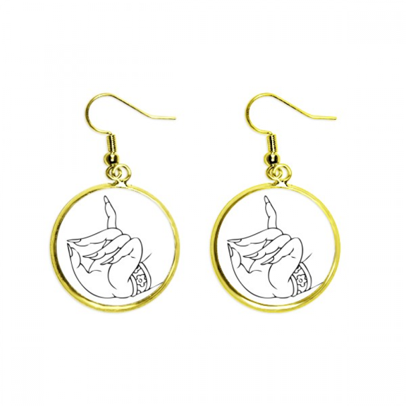 hand line drawing pattern earring dangle en drop earring jewelry woman