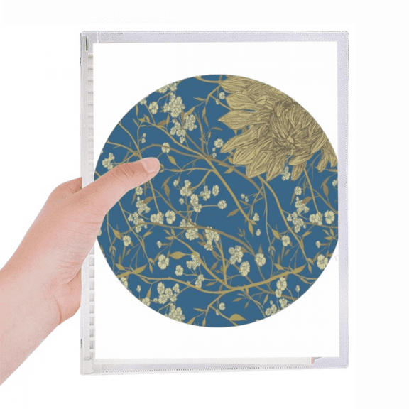 hand painted chrysanthemum flower notebook loose diary refillable journal statiry