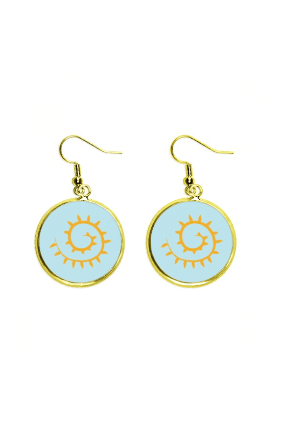 hand painting sunshine vine earring dangle en drop earring jewelry woman