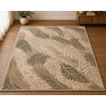Pattern Rug Beiege hand tufted leaf pattern beige and olive green wool area rug for living ...