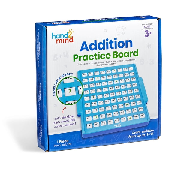 hand2mind Addition Practice Board, Educational Math Games for Kids