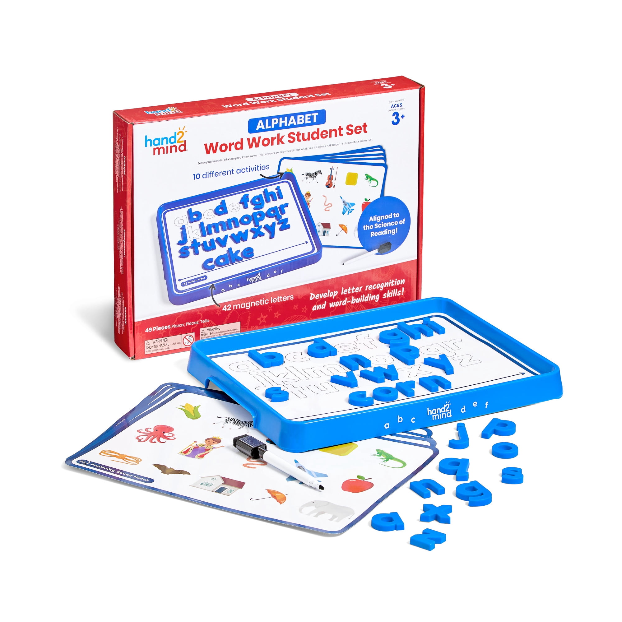 hand2mind Alphabet Word Work Student Set, 42 Lowercase Magnetic Alphabet Letters