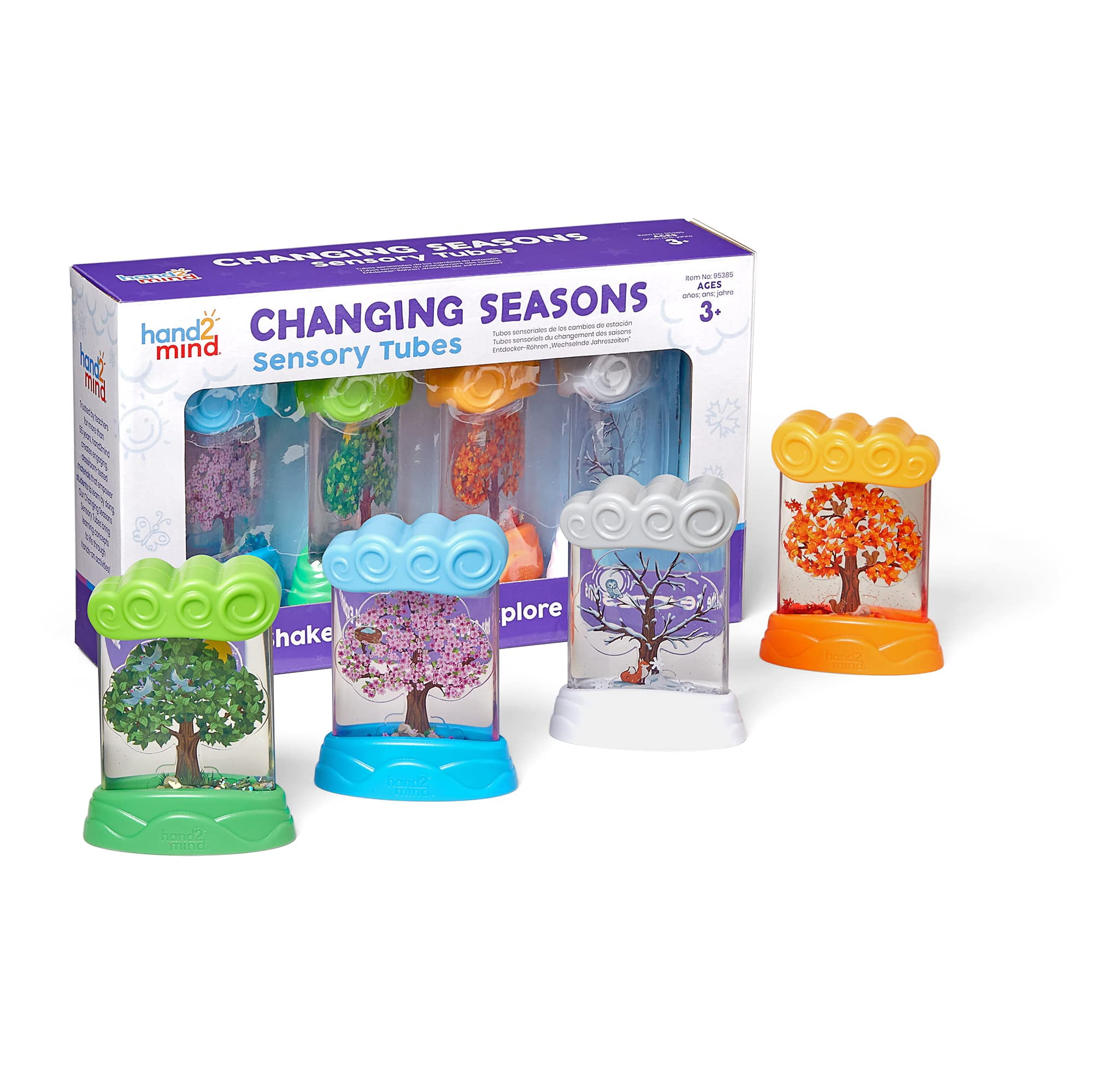 hand2mind Changing Seasons Sensory Tubes, Quiet Fidget Toys for Kids