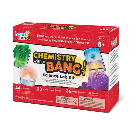 hand2mind Chemistry with a Bang! Science Lab Kit, Color Chemistry, Bottle Rocket Kit, DIY Lava Lamp Kit