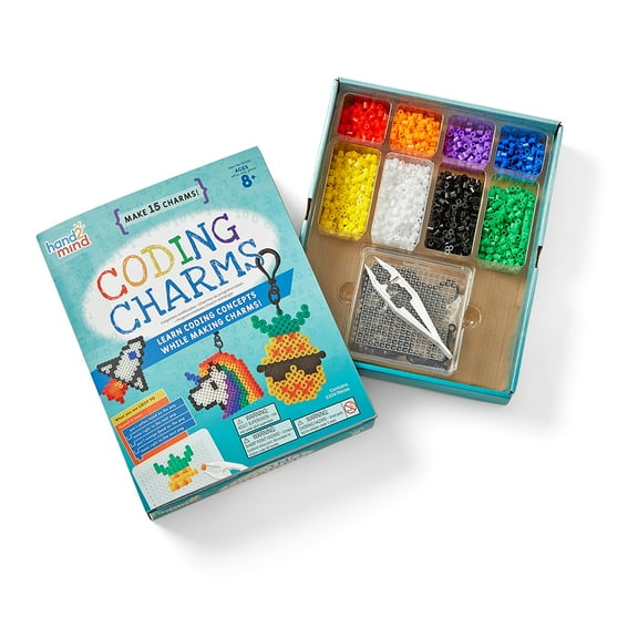 hand2mind Coding Charms, Key Chain Making Kit, Coding Toys, Fuse Beads Kit, STEM Kits